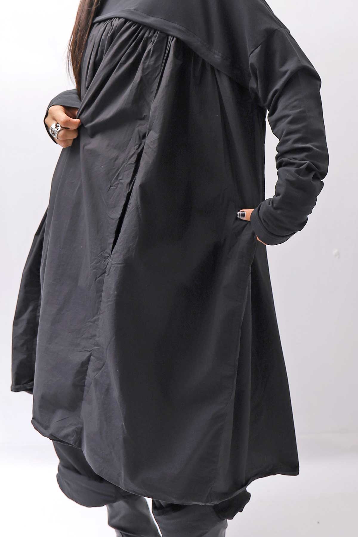 【RUNDHOLZ】 COTTON TUNIC DRESS_BLACK