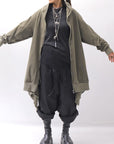 【bajra】 UNISEX 2WAY SWEAT ZIP-UP CARDIGAN 160QK03_MILITARY