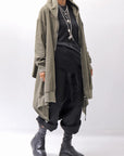 【bajra】 UNISEX 2WAY SWEAT ZIP-UP CARDIGAN 160QK03_MILITARY