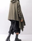 【bajra】 UNISEX 2WAY SWEAT ZIP-UP CARDIGAN 160QK03_MILITARY