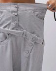 【studio b3】 UNSEX COTTON&SWEAT BOX SARROUEL PANTS RBB1974_PEARL OLD DYE