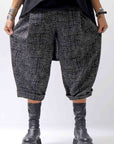 【NOSTRASANTISSIMA】 UNISEX TWEED FRONT TUCK PANTS P118_TWEED BLACK