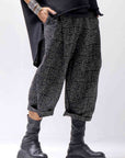 【NOSTRASANTISSIMA】 UNISEX TWEED FRONT TUCK PANTS P118_TWEED BLACK