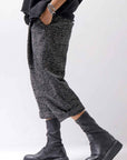 【NOSTRASANTISSIMA】 UNISEX TWEED FRONT TUCK PANTS P118_TWEED BLACK