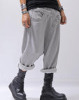 【studio b3】 UNSEX COTTON&SWEAT BOX SARROUEL PANTS RBB1974_PEARL OLD DYE