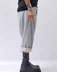 【studio b3】 UNSEX COTTON&SWEAT BOX SARROUEL PANTS RBB1974_PEARL OLD DYE