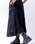 【NOSTRASANTISSIMA】 COVERED WRAP SKIRT SET G01_BLACK