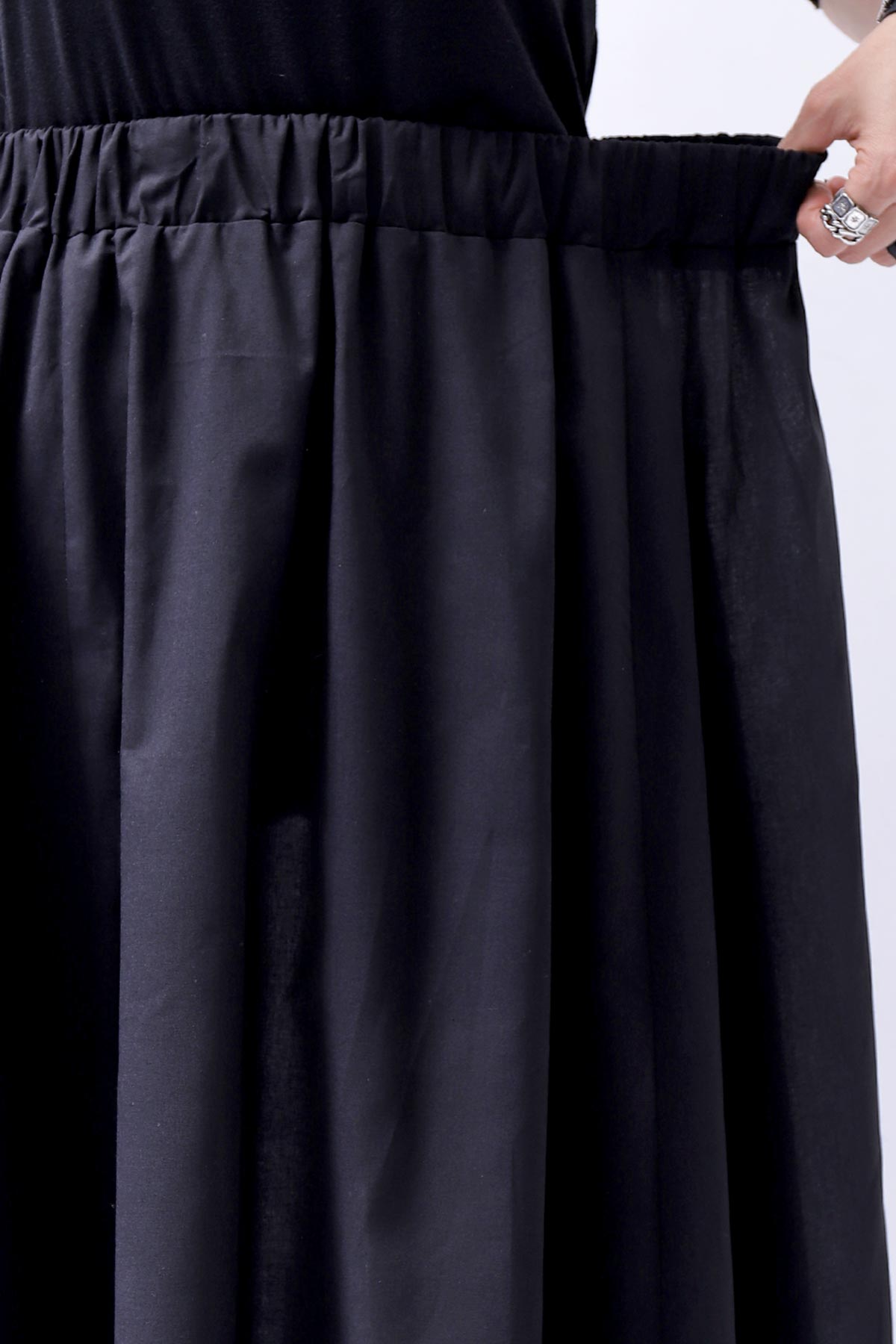 【NOSTRASANTISSIMA】 COVERED WRAP SKIRT SET G01_BLACK