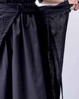 【NOSTRASANTISSIMA】 COVERED WRAP SKIRT SET G01_BLACK