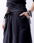 【NOSTRASANTISSIMA】 COVERED WRAP SKIRT SET G01_BLACK