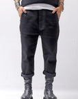 【thom/krom】 UNISEX SIDE COATING EASY DENIM PANTS MT87_BLACK COATED