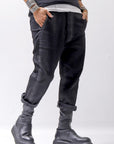 【thom/krom】 UNISEX SIDE COATING EASY DENIM PANTS MT87_BLACK COATED