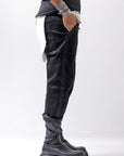 【thom/krom】 UNISEX SIDE COATING EASY DENIM PANTS MT87_BLACK COATED