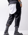 【thom/krom】 UNISEX SIDE COATING EASY DENIM PANTS MT87_BLACK COATED