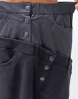 【studio b3】 UNSEX COTTON&SWEAT BOX SARROUEL PANTS RBB1974_BLACK