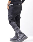 【thom/krom】 UNISEX SIDE COATING EASY DENIM PANTS MT87_BLACK COATED