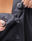 【studio b3】 UNSEX COTTON&SWEAT BOX SARROUEL PANTS RBB1974_BLACK