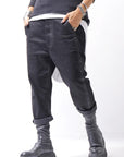 【thom/krom】 UNISEX SIDE COATING EASY DENIM PANTS MT87_BLACK COATED