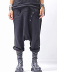 【studio b3】 UNSEX COTTON&SWEAT BOX SARROUEL PANTS RBB1974_BLACK