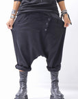 【studio b3】 UNSEX COTTON&SWEAT BOX SARROUEL PANTS RBB1974_BLACK
