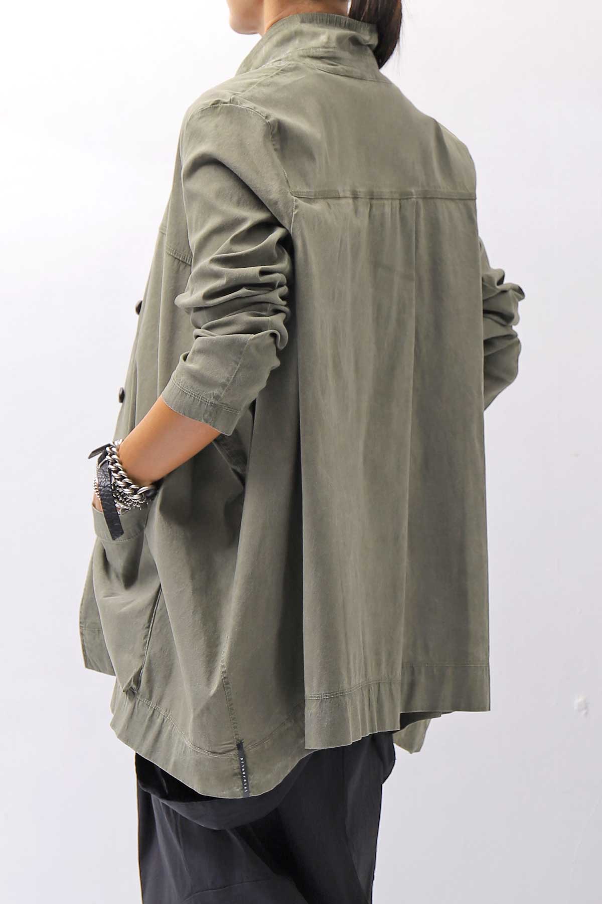 【Primordial is Primitive】 UNISEX STRETCH SHIRT BLOUSON 2026AL_MILITARY