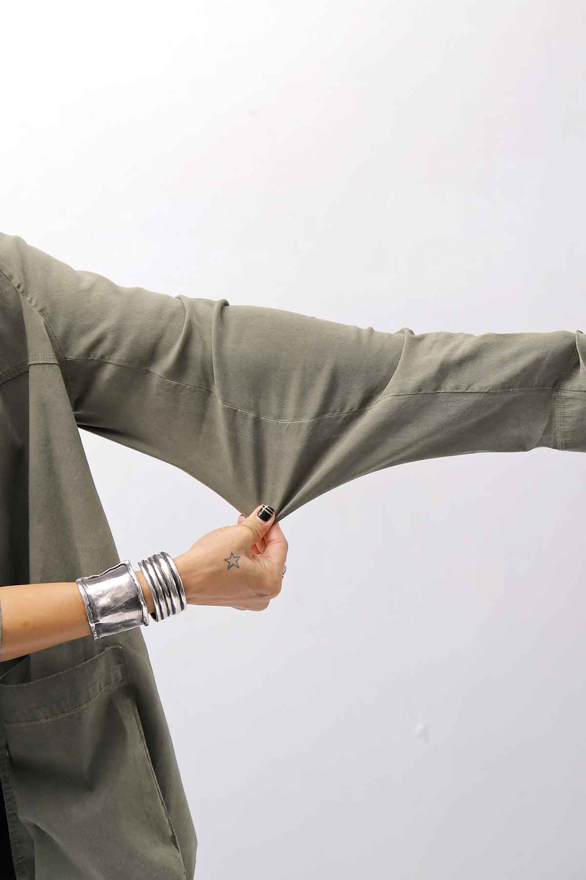【Primordial is Primitive】 UNISEX STRETCH SHIRT BLOUSON 2026AL_MILITARY