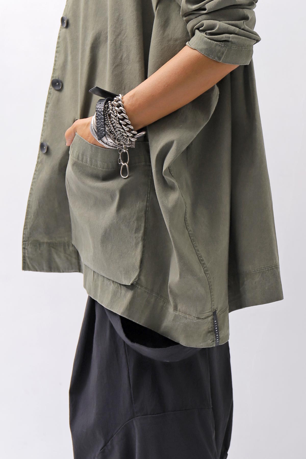 【Primordial is Primitive】 UNISEX STRETCH SHIRT BLOUSON 2026AL_MILITARY