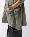 【Primordial is Primitive】 UNISEX STRETCH SHIRT BLOUSON 2026AL_MILITARY