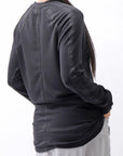 【thom/krom】 UNISEX COTTON MODAL PAINT LINE LONG SLEEVE TOP MTS907_BLACK