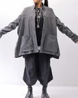 【Primordial is Primitive】 UNISEX STRETCH SHIRT BLOUSON 2026AL_GREY WASH