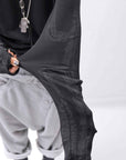 【thom/krom】 UNISEX COTTON MODAL PAINT LINE LONG SLEEVE TOP MTS907_BLACK