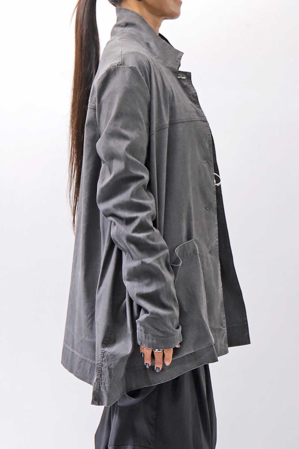 【Primordial is Primitive】 UNISEX STRETCH SHIRT BLOUSON 2026AL_GREY WASH