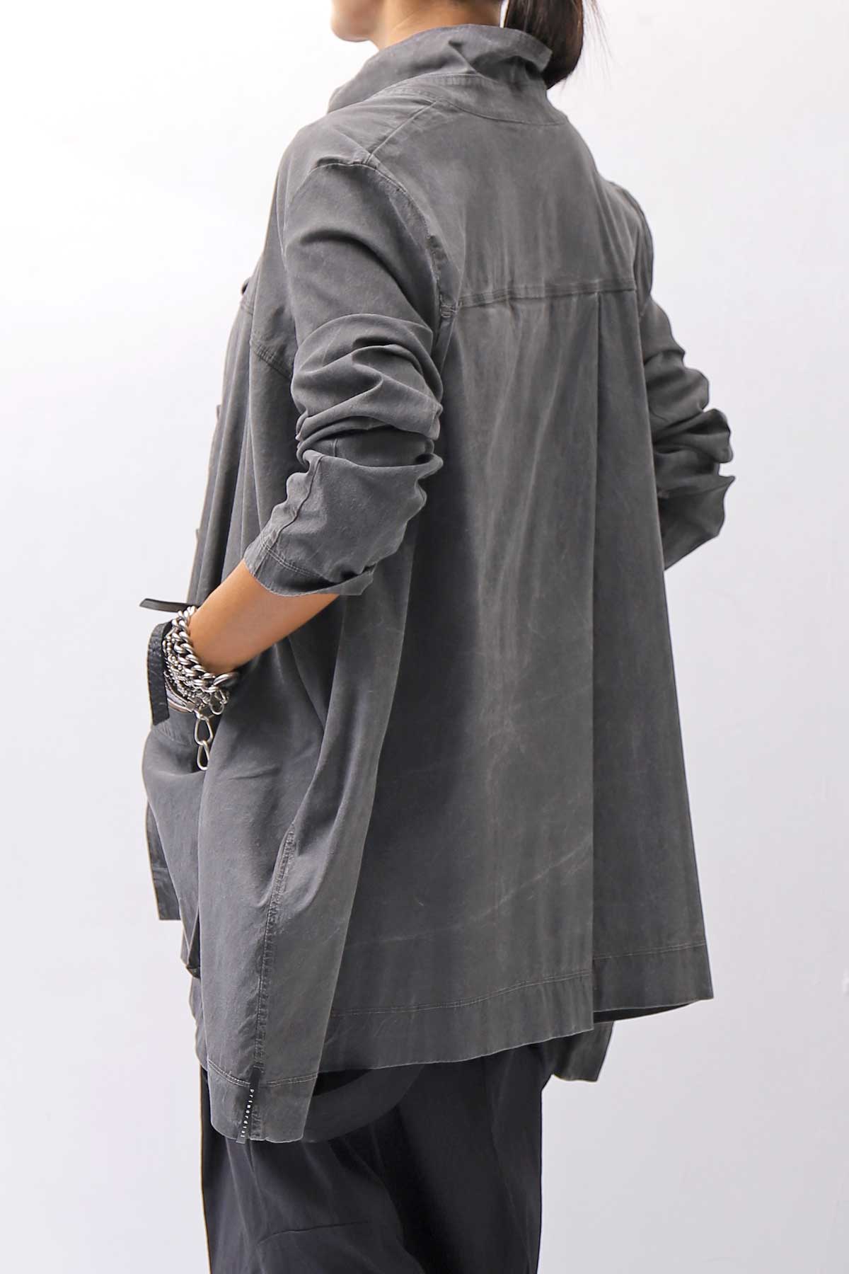 【Primordial is Primitive】 UNISEX STRETCH SHIRT BLOUSON 2026AL_GREY WASH