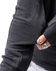 【thom/krom】 UNISEX COTTON MODAL PAINT LINE LONG SLEEVE TOP MTS907_BLACK