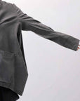【Primordial is Primitive】 UNISEX STRETCH SHIRT BLOUSON 2026AL_GREY WASH