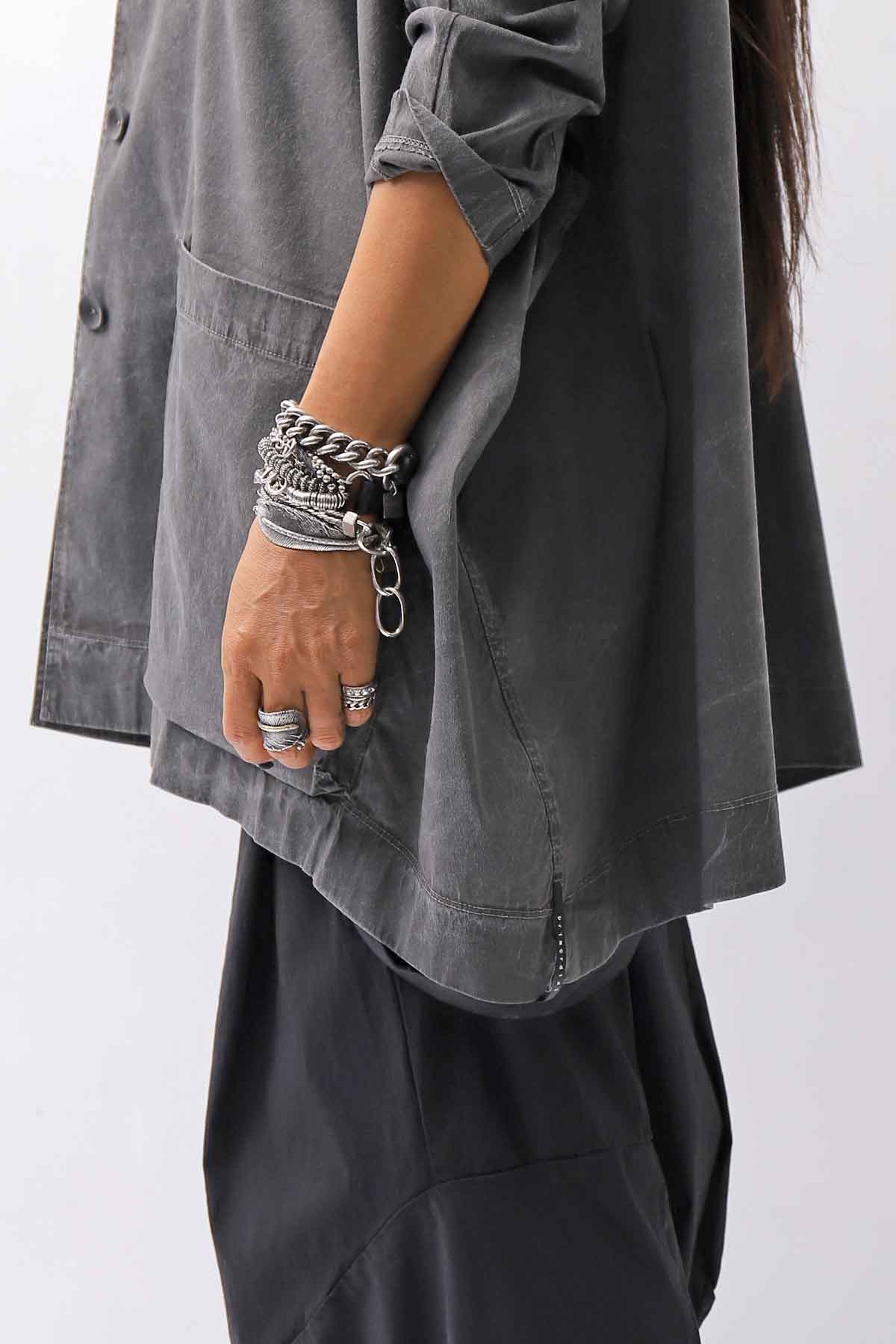 【Primordial is Primitive】 UNISEX STRETCH SHIRT BLOUSON 2026AL_GREY WASH