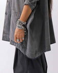 【Primordial is Primitive】 UNISEX STRETCH SHIRT BLOUSON 2026AL_GREY WASH