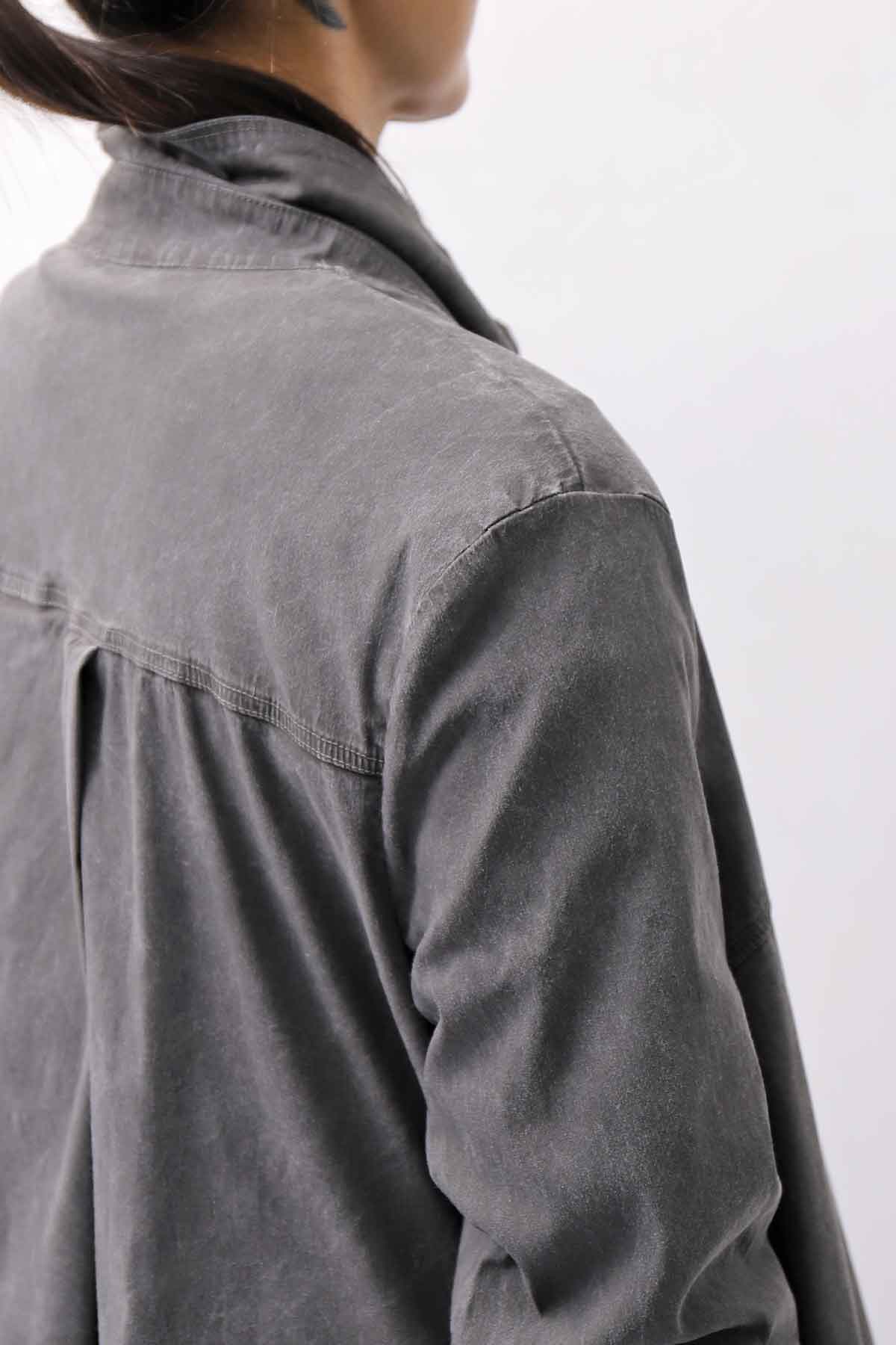 【Primordial is Primitive】 UNISEX STRETCH SHIRT BLOUSON 2026AL_GREY WASH