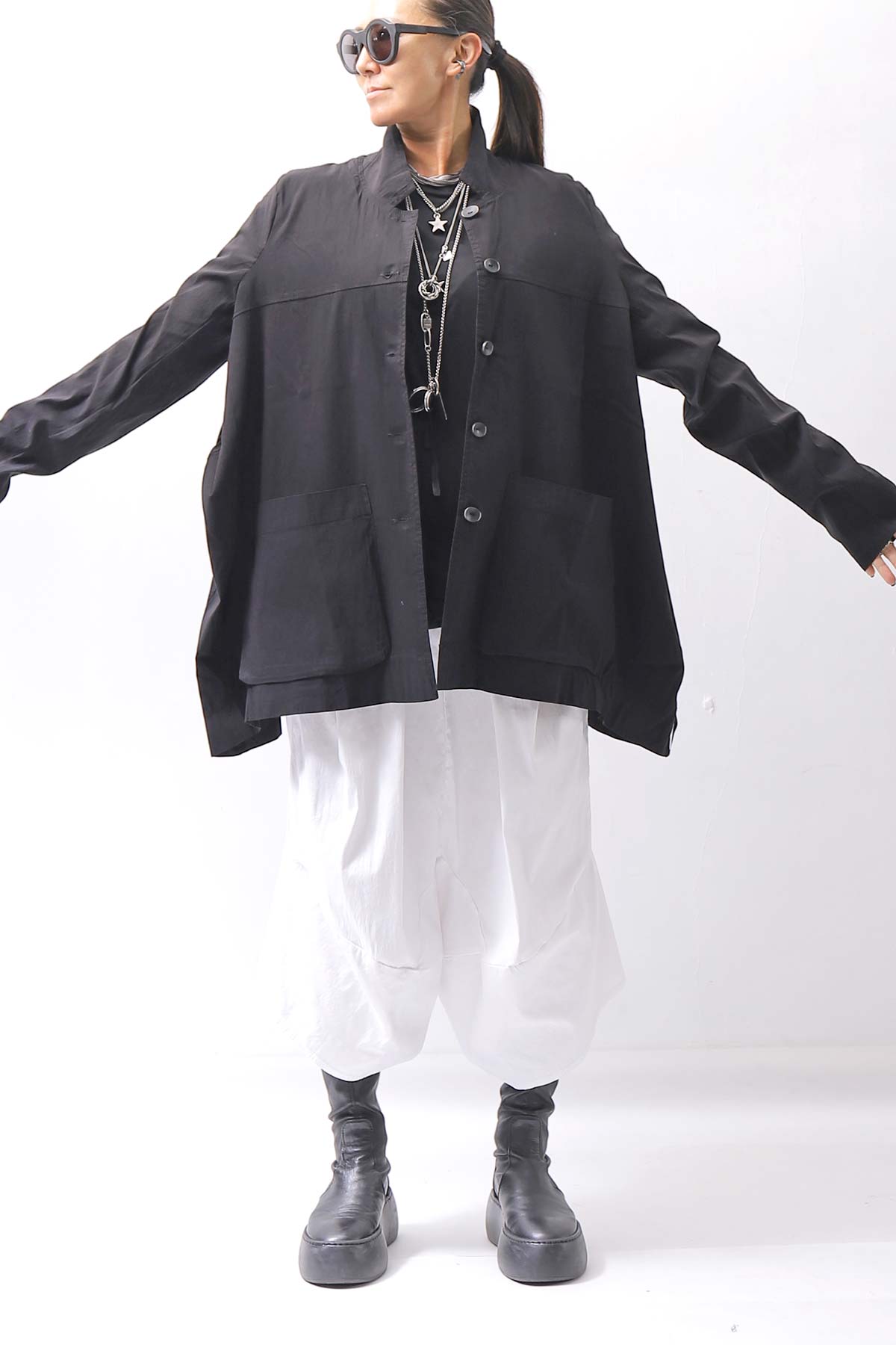 【Primordial is Primitive】 UNISEX STRETCH SHIRT BLOUSON 2026AL_BLACK
