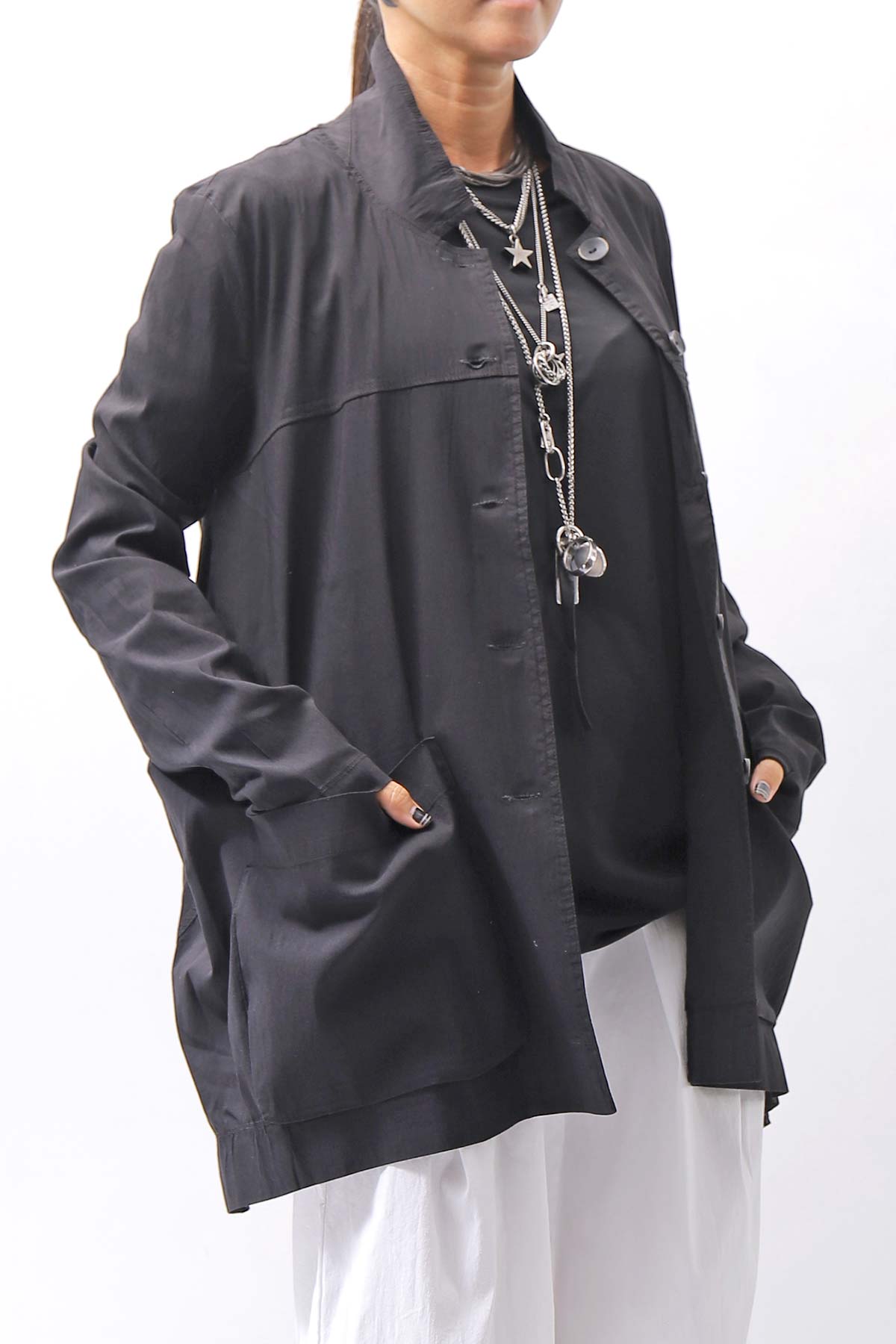 【Primordial is Primitive】 UNISEX STRETCH SHIRT BLOUSON 2026AL_BLACK