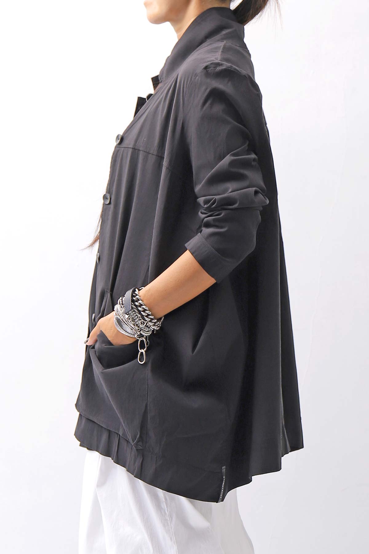 【Primordial is Primitive】 UNISEX STRETCH SHIRT BLOUSON 2026AL_BLACK