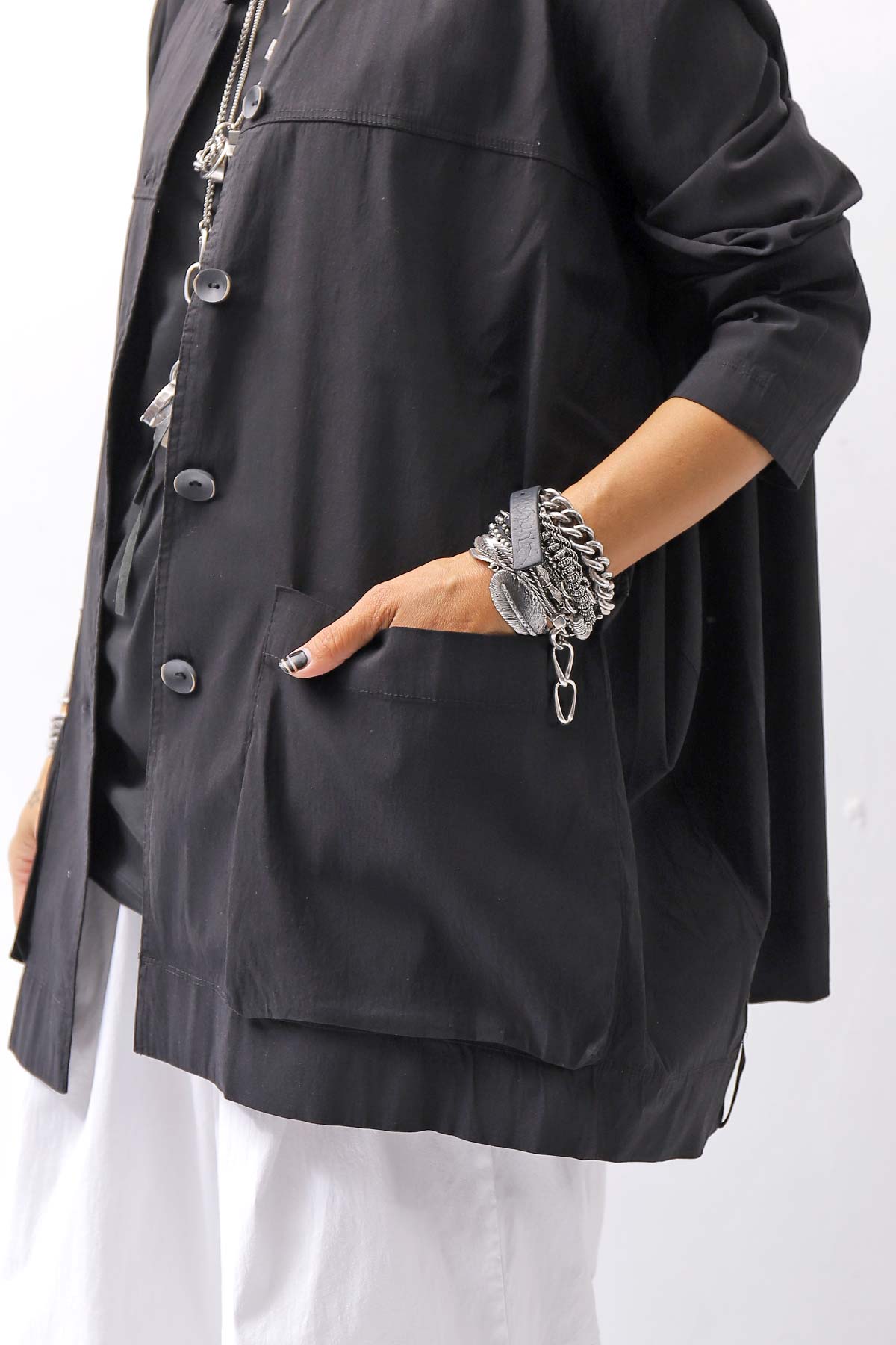 【Primordial is Primitive】 UNISEX STRETCH SHIRT BLOUSON 2026AL_BLACK