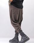【studio b3】 UNISEX COTTON KNIT BOX SARROUEL RIBBED PANTS SHB2232_TRUFFLE