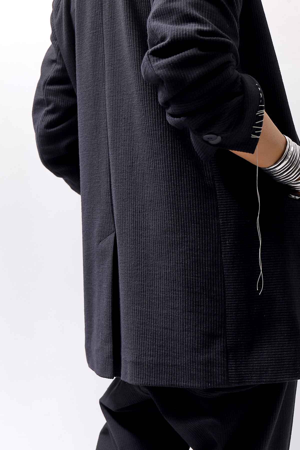 【studio b3】 UNISEX OVERSIZED COTTON CORDUROY JACKET OGB1750_BLACK