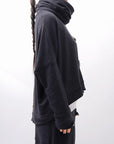 【studio b3】 UNISEX COTTON KNIT TOP & SNOOD SET SHB2268_BLACK