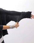 【studio b3】 UNISEX COTTON KNIT TOP & SNOOD SET SHB2268_BLACK