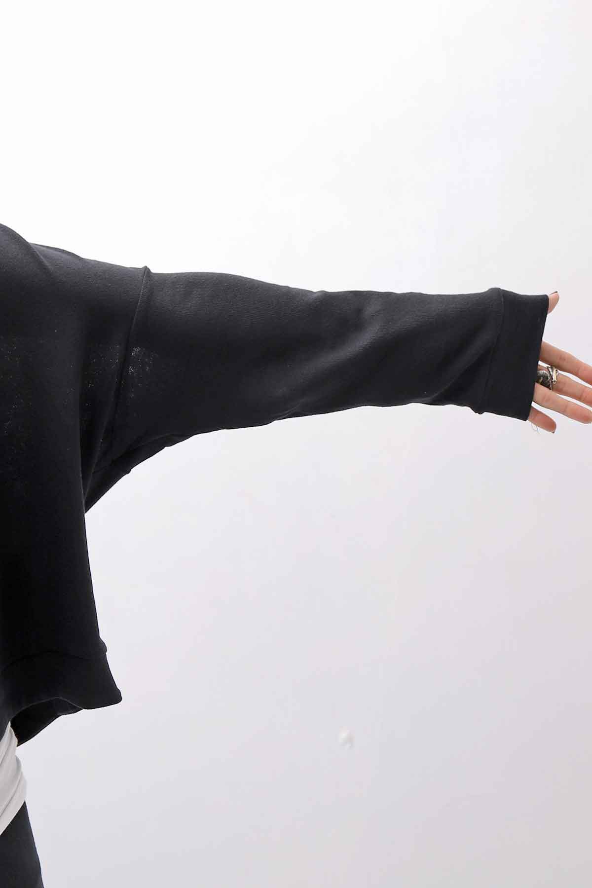 【studio b3】 UNISEX COTTON KNIT TOP &amp; SNOOD SET SHB2268_BLACK