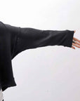 【studio b3】 UNISEX COTTON KNIT TOP & SNOOD SET SHB2268_BLACK