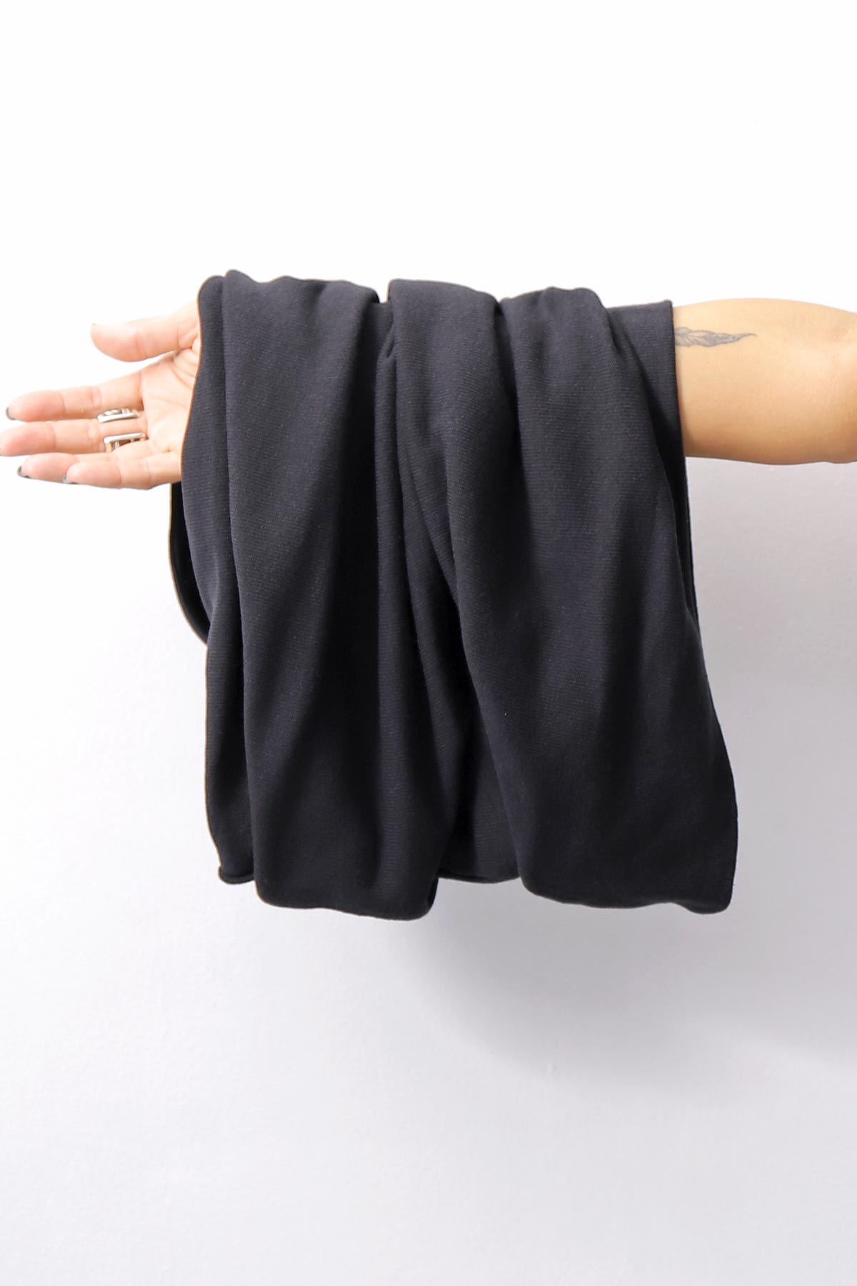 【studio b3】 UNISEX COTTON KNIT TOP &amp; SNOOD SET SHB2268_BLACK