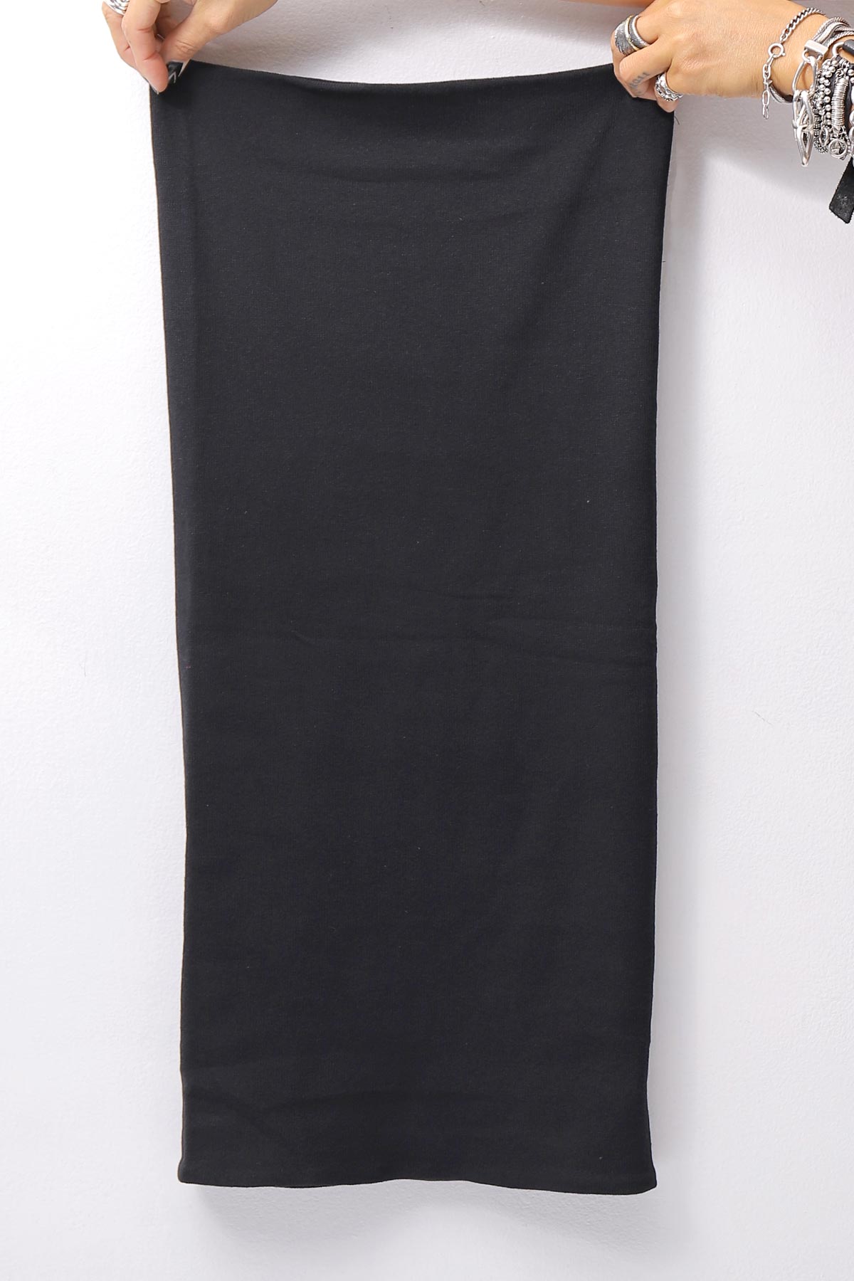 【studio b3】 UNISEX COTTON KNIT TOP &amp; SNOOD SET SHB2268_BLACK